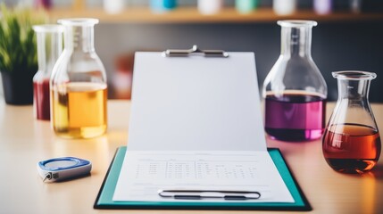 A lab technician wearing a lab coat is working in a laboratory.