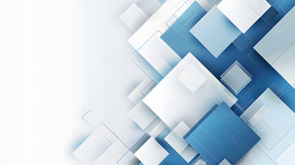 Fototapeta premium abstract blue and white square background