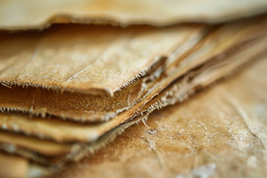 Close-up on the texture of paper in an old book celebrating material and tactile experience of reading  