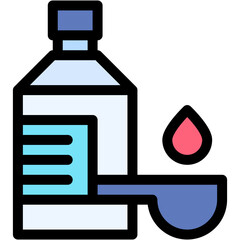 Vector Icon syrup, spoon, healthcare and medical, health care, medication Icon