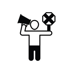 Protestor vector icon