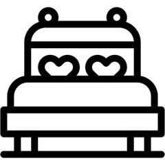 bed, wedding, double bed, couple, furniture Icon