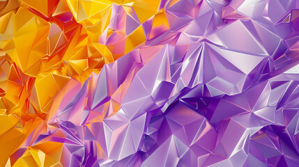 Obraz premium abstract polygonal design of lavender and saffron, ideal for an elegant abstract background