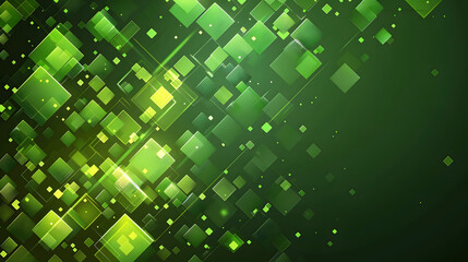 abstract green square background