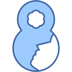 Eight, day, female, women, girl Icon
