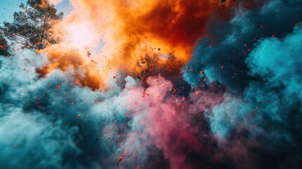 Obraz premium Different collection of color paint splash