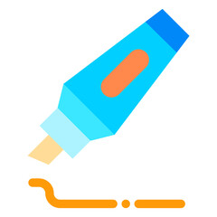 Vector Icon for Marker, drawing, highlighter, tool