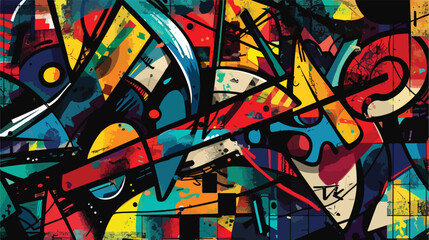 Abstract Dark Urban Street Art Graffiti Style Vector