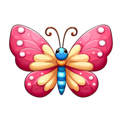 Appealing Butterfly in a Toon Design