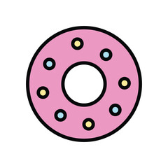 donut icon vector design template
