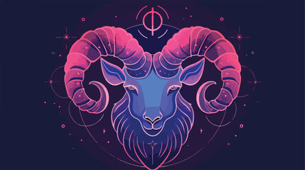 Aries Horoscope sign vector - Zodiac astrology element