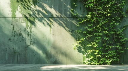 Green concrete wall hyper realistic 