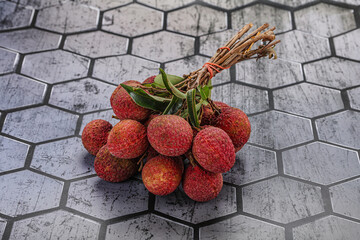 Sweet juicy tropical exotic lychee