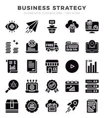 Set of Business Strategy icons. Vector Illustration.