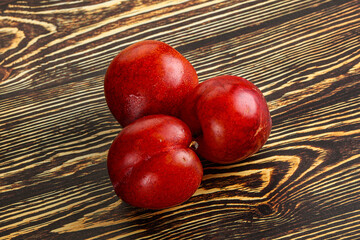 Ripe sweet juicy red plum
