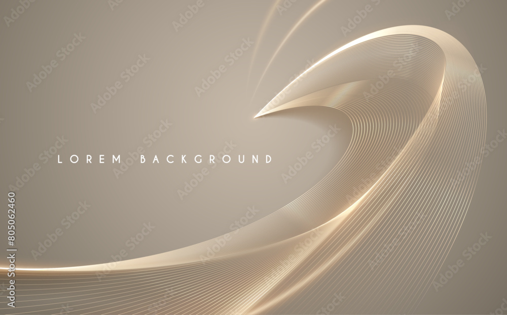 Wall mural abstract soft golden light threads background