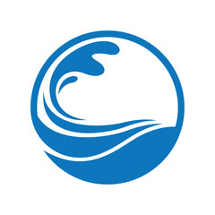 blue sea water high wave design