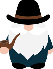 Father's Day gnome vector.
Father's Day gnome holding a pipe vector.
