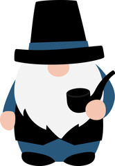 Father's Day gnome vector.
Father's Day gnome holding a pipe vector.
