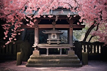 Shinto Shrine: A small shrine nestled among cherry trees, offering a spiritual retreat.