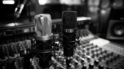 Microphone technology in recording studio