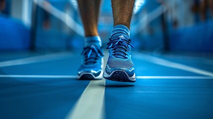 Athlete s powerful jump serve landing at summer olympics, showcasing skill and strength