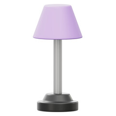 Standing Lamp 3D Rendering Icon Isolated Transparent Background