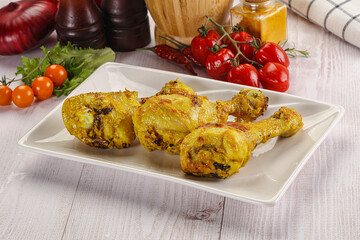 Roasted Chicken leg drumsticks with curry sauce