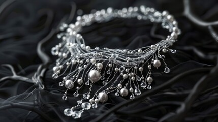 Obraz premium 2020_a modern necklace for marriage,mysterious,random, --ar 16:9 Job ID: de64b204-171f-4b60-b475-328107ce4bf8