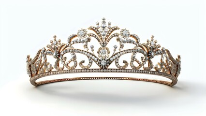 Obraz premium royal luxury jewel golden tiara on white background