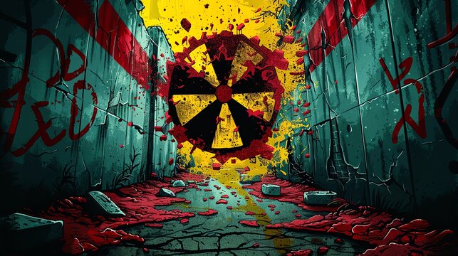 A dramatic illustration of a red biohazard symbol cracking and shattering, symbolizing a potential outbreak