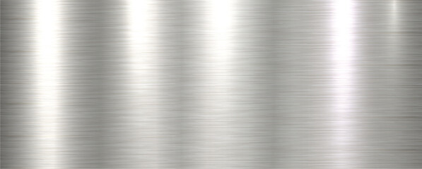 Silver brushed metal texture background, shiny lustrous metallic 3d background.