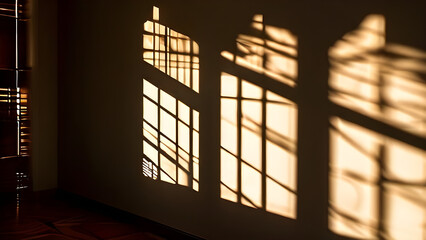A minimalist interior with light from the window illuminating the interior of the room.