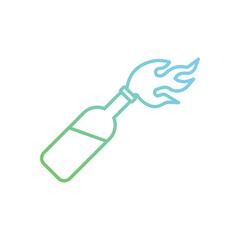 Obraz premium Molotov Cocktail vector icon