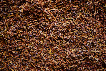 Beautiful dry flowers petals. Herbal textured background