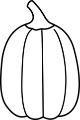 pumpkin outline vector