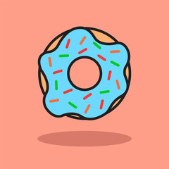 Vector illustration Donut. Vector design Doughnut. Donut Doughnut Cake 
Cartoon design illustration and icon for website, digital and print