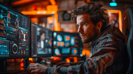 Lifes a game so level up. Shot of a young man cheering while playing computer games.
