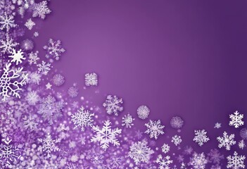 'horizontal purple snowflakes banner colors complex Christmas small many repetition'