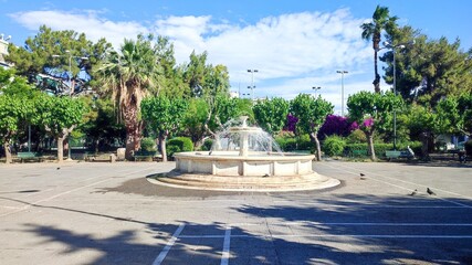 Photo of Petroula Square, located in the Kolonos neighborhood in Athens, Greece. Kolonos is a...