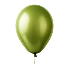 green balloon isolated on transparent background cutout