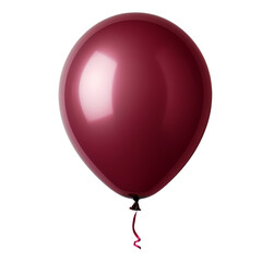 red balloon isolated on transparent background cutout