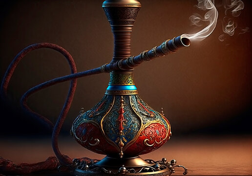 hookah on the table. Generative AI