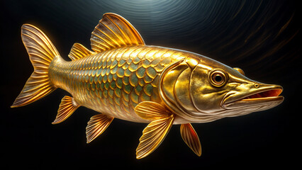Fototapeta premium golden fish pike