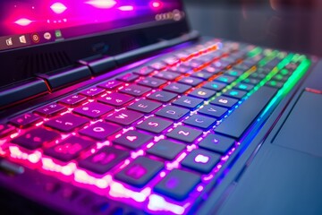 keyboard illuminated with colorful LED