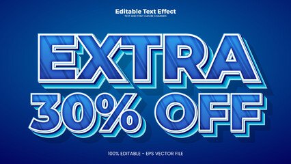 Extra 30% off editable text effect in modern trend style