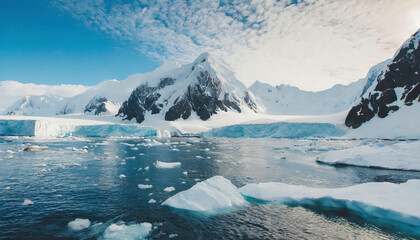 Frozen majesty: antarctic glacier landscape