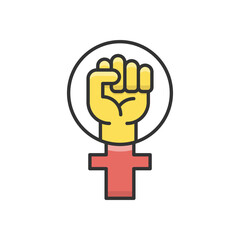 Feminism Protest vector icon
