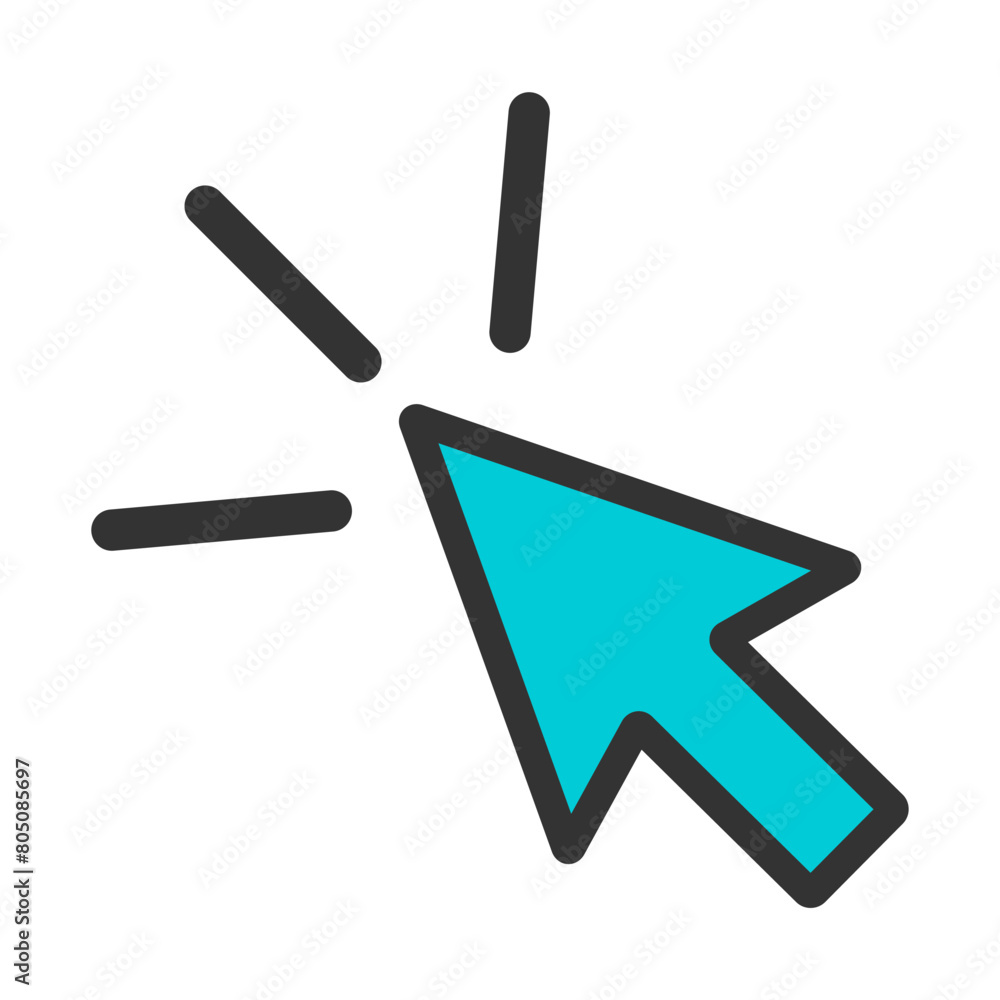 Aufkleber click icon arrow mouse, web button cursor. digital design vector illustration