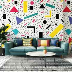 Pop Art Fun: Quirky Fun Abstract Wallpaper Concept with Pop Art Sensibility